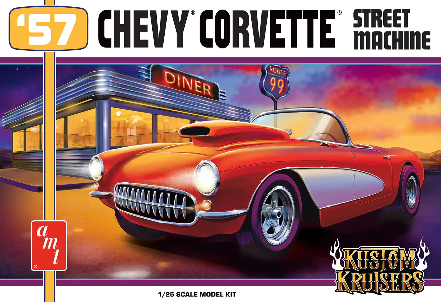 1498 '57 CHEVY CORVETTE STREET MACHINE-1:25 SCALE