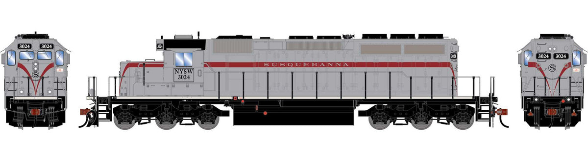 ATH-3755 NEW YORK SUSQUEHANNA & WESTERN SD40-2 "HERITAGE" #3024 DCC/SOUND-HO
