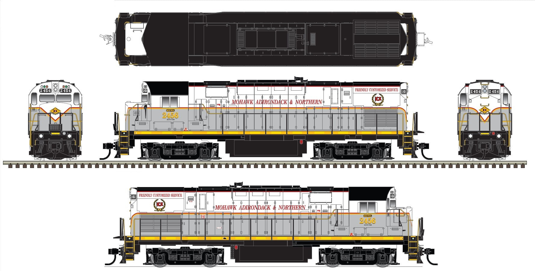 30138583S MOHAWK ADIRONDACK & NORTHERN C425 #2456-O