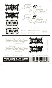 DT608 FRISCO BOXCAR DECALS-HO