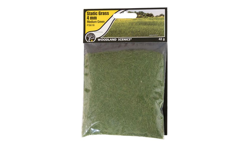 FS618 4MM MEDIUM GREEN STATIC GRASS