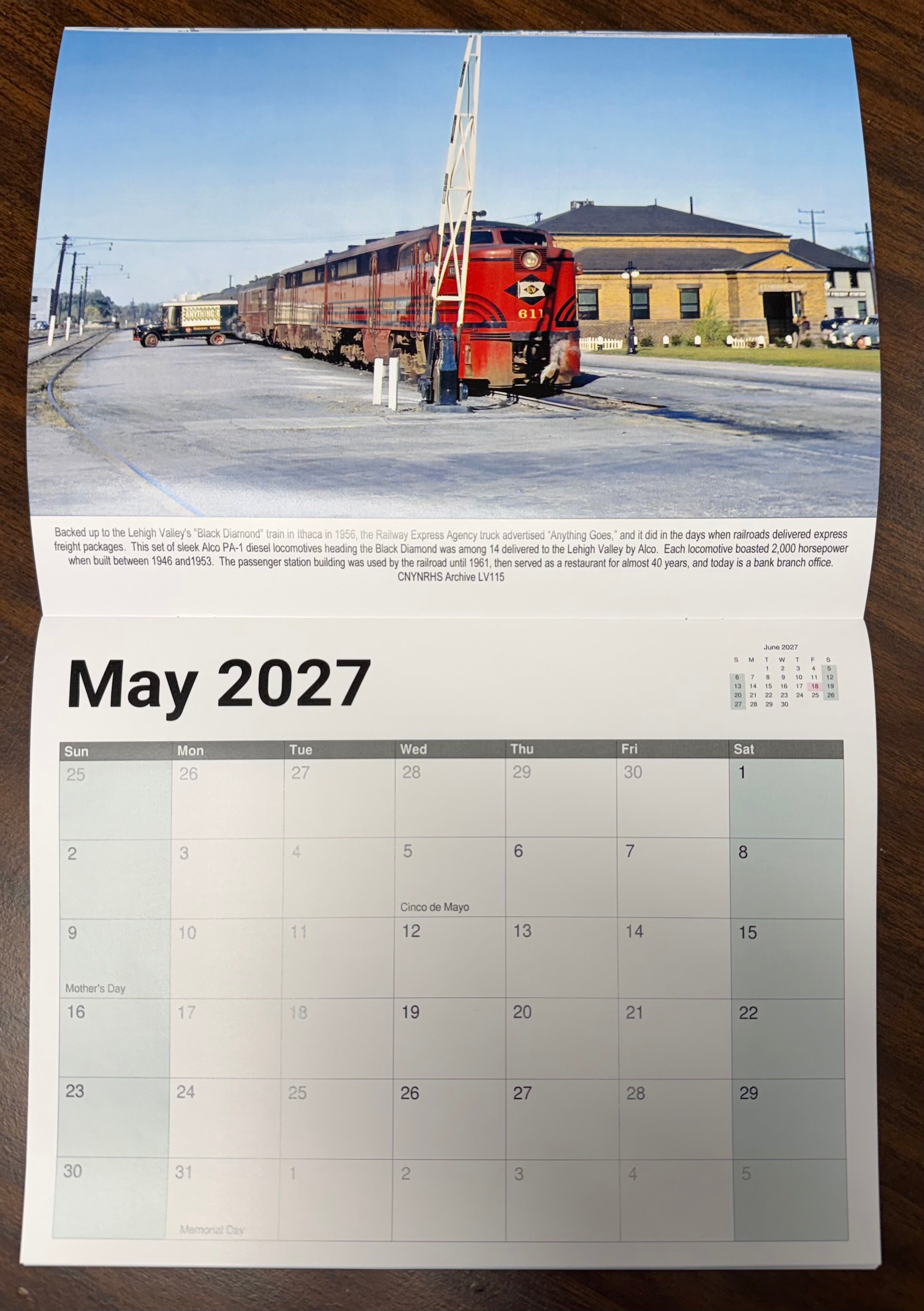 2027 RAILS NORTH - LEHIGH VALLEY RAILROAD CALENDAR