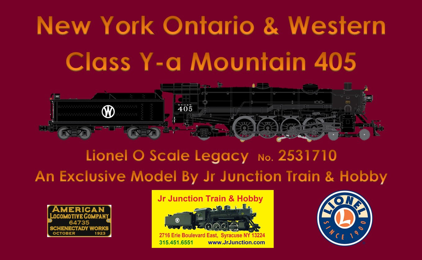 2531710 NEW YORK ONTARIO & WESTERN CLASS Y-a 4-8-2 MOUNTAIN #405-O