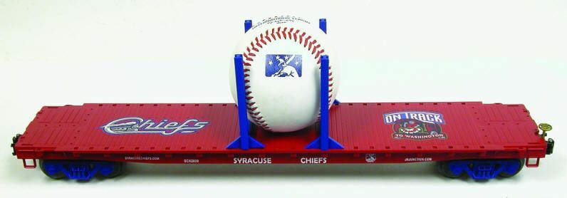 U2180L SYRACUSE CHIEFS FLAT CAR W/ BASEBALL LOAD-O