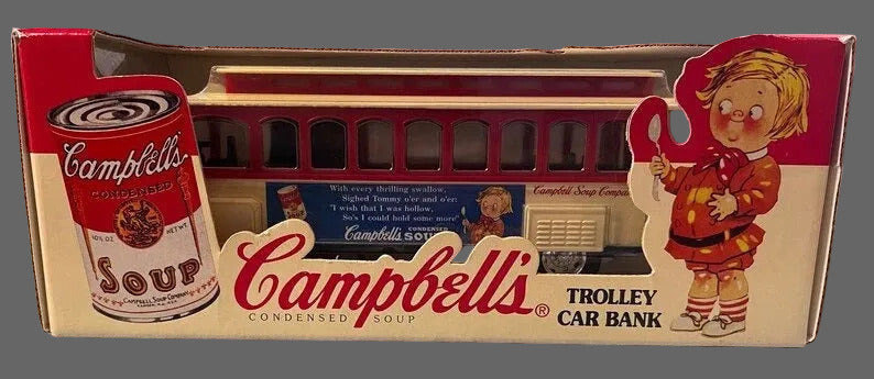 B621 ERTL CAMPBELL'S TROLLEY CAR BANK #2764