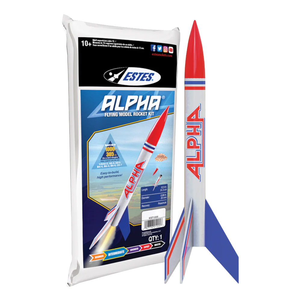 1225 ALPHA FLYING MODEL ROCKET KIT
