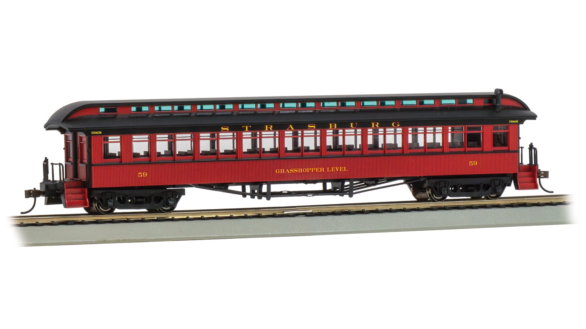 12807 STRASBURG RAILROAD WOOD PASSENGER COACH #59-HO