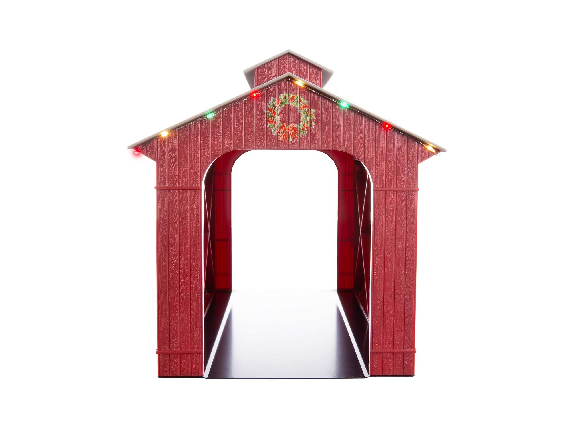 1929090 CHRISTMAS COVERED BRIDGE WITH CHRISTMAS LIGHTS-O