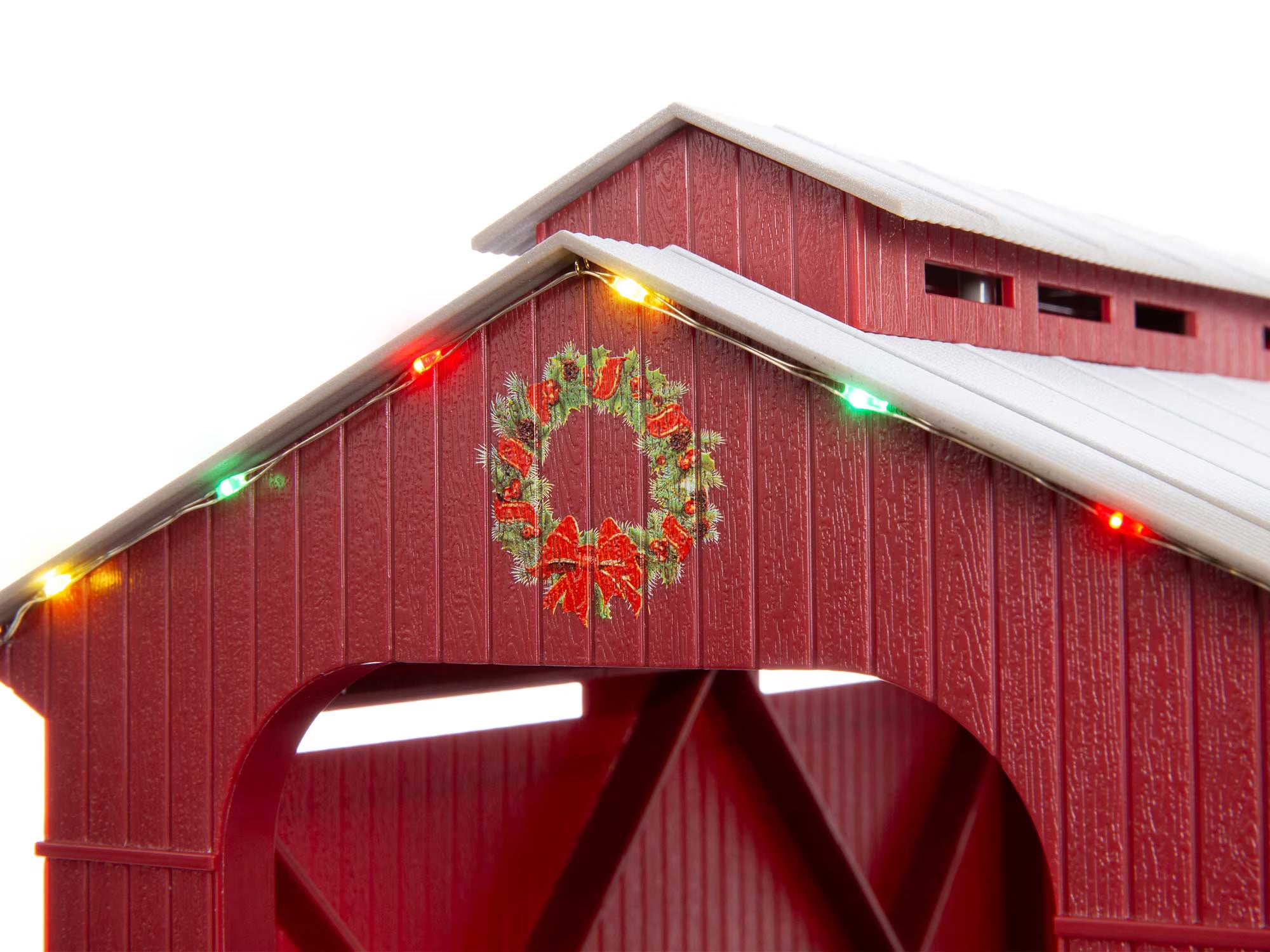 1929090 CHRISTMAS COVERED BRIDGE WITH CHRISTMAS LIGHTS-O