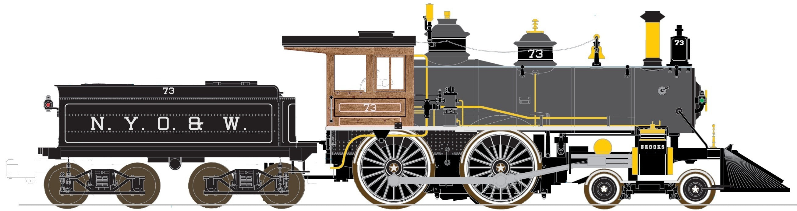 20-30110-1 NEW YORK ONTARIO & WESTERN G-CLASS 4-4-0 AMERICAN #73-O