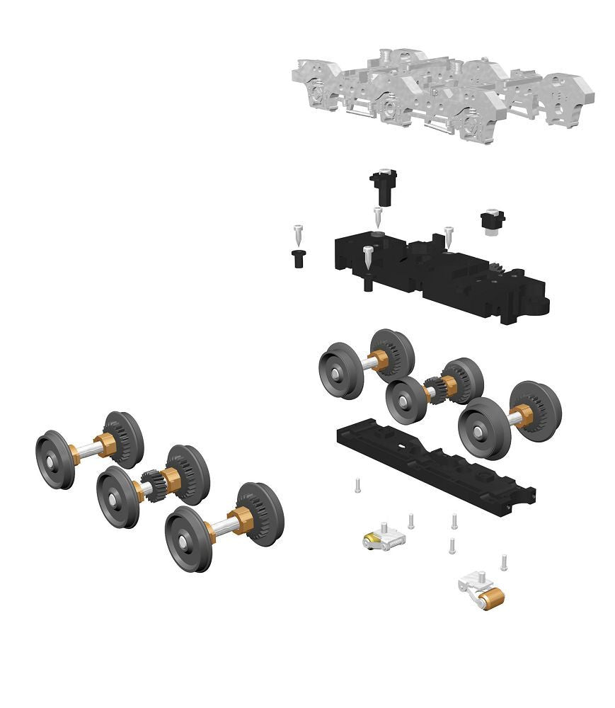 66049 3-RAIL HI-RAIL PREMIER 6-AXLE REPLACEMENT DIESEL WHEEL SET-O