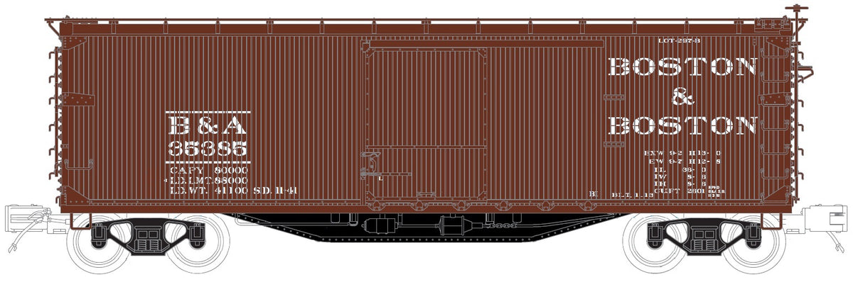 20-99533 BOSTON & ALBANY (BOSTON & BOSTON) DOUBLE SHEATHED WOOD BOXCAR #35385-O
