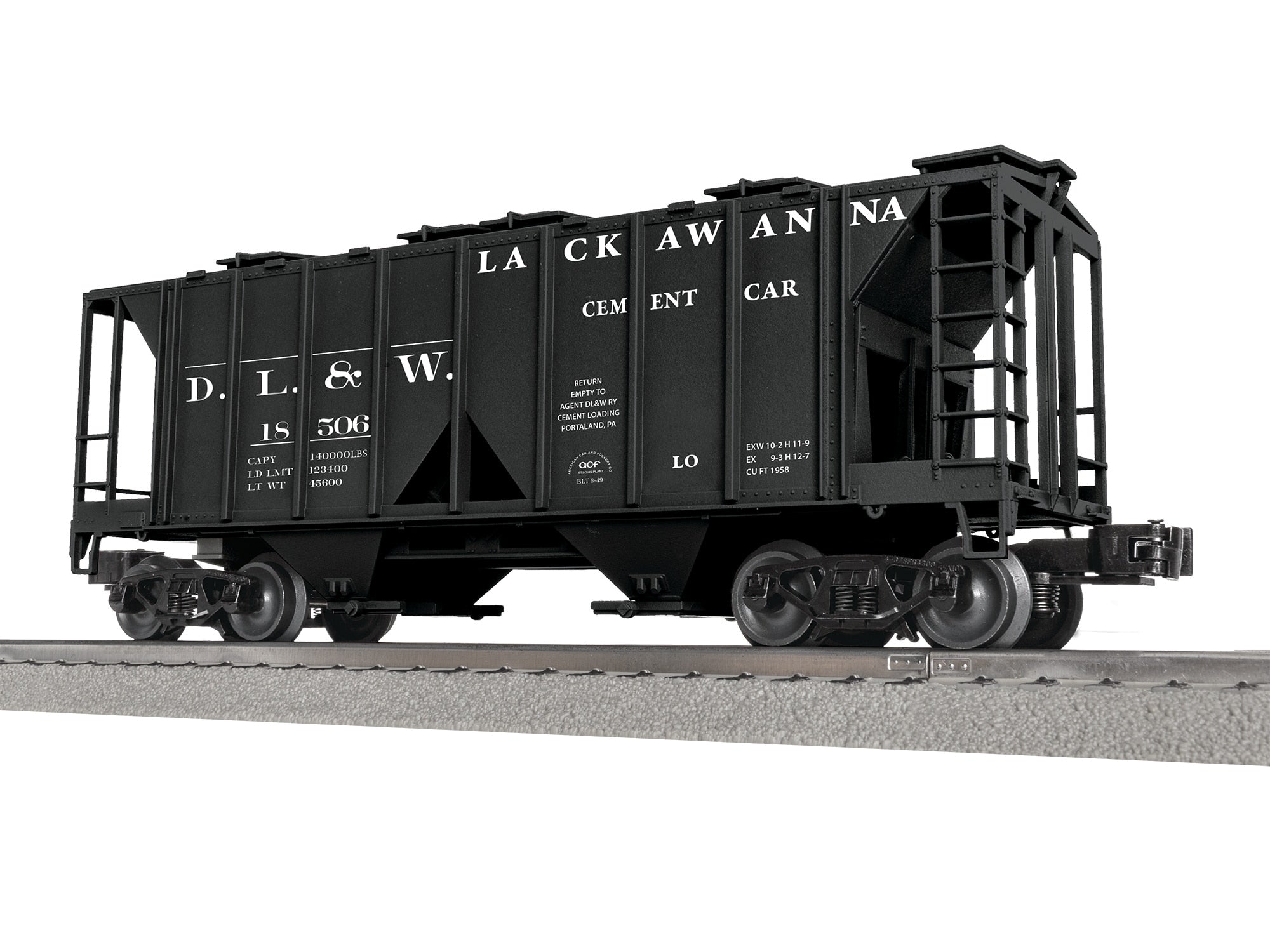2542081 DELAWARE LACKAWANNA & WESTERN AC-2 COVERED HOPPER #18506-O