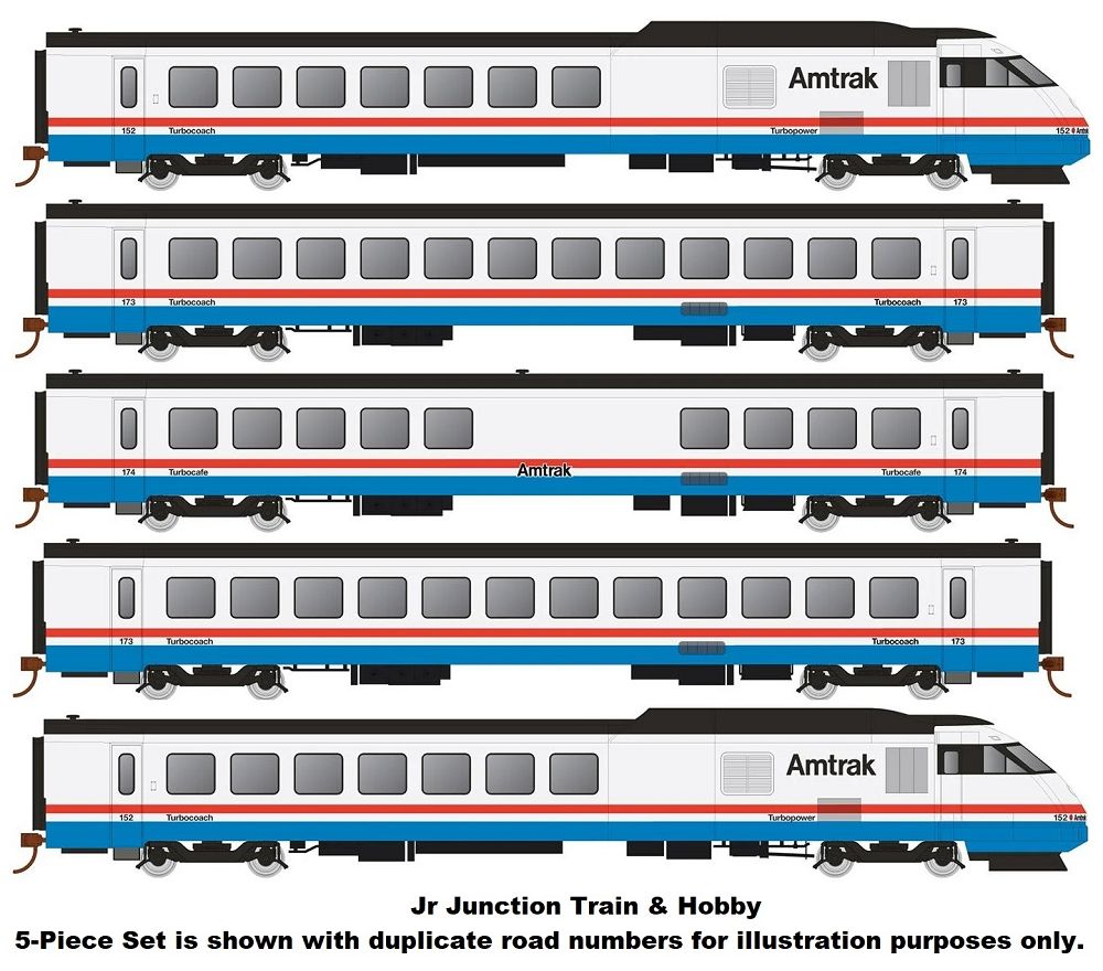 25503 AMTRAK ROHR TURBO TRAIN-HO