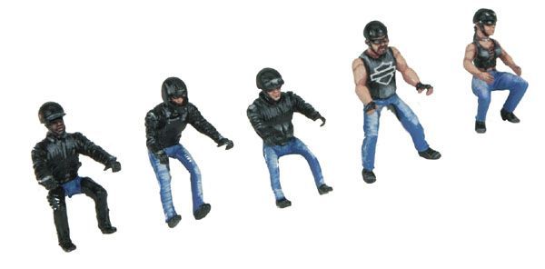 30-11076 HARLEY DAVIDSON MOTORCYCLE FIGURE SET-O
