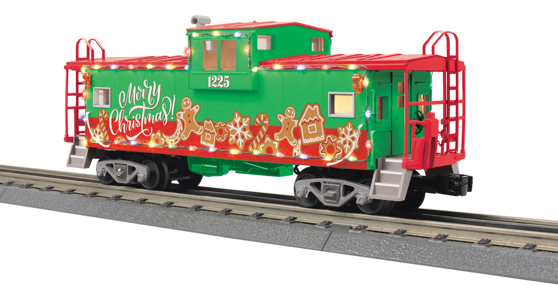 30-77412 CHRISTMAS CABOOSE WITH CHRISTMAS LIGHTS-O