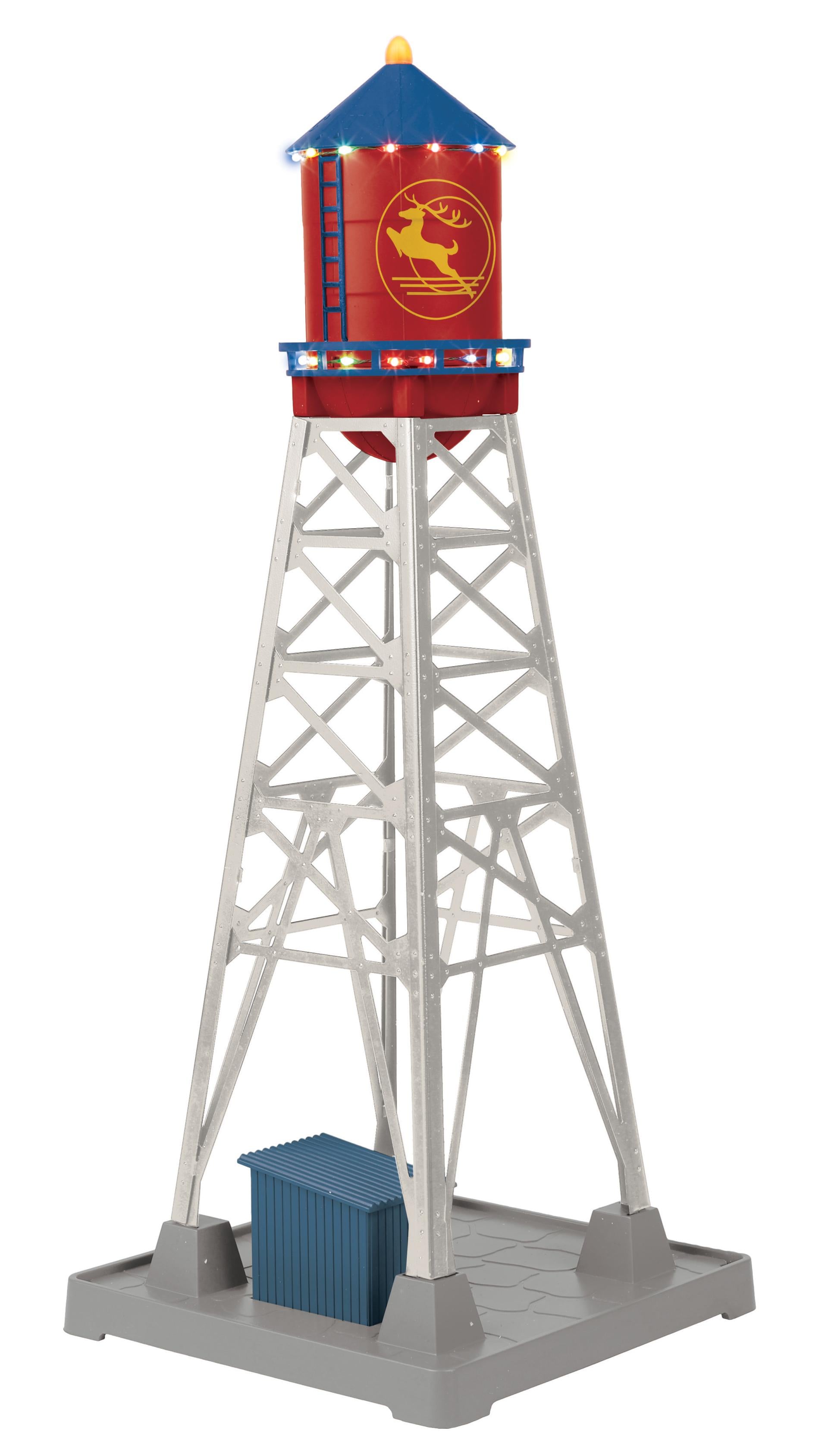 30-90740 NORTH POLE CHRISTMAS WATER TOWER WITH LIGHTS-O