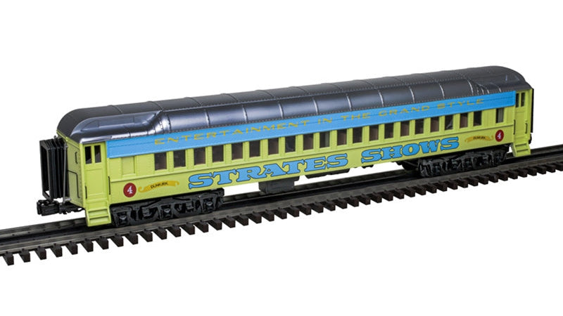 3001773B JAMES E. STRATES SHOWS "BLUE TRAIN" HEAVYWEIGHT PASSENGER 2 COACH CAR SET-O