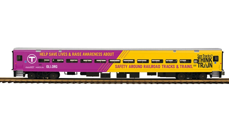 3003129 MBTA "SEE TRACKS, THINK TRAIN WRAP" COMET II PASSENGER COACH #649-O