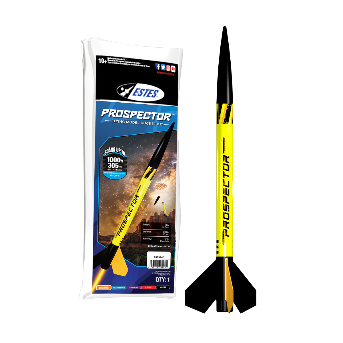 3240 PROSPECTOR FLYING MODEL ROCKET KIT