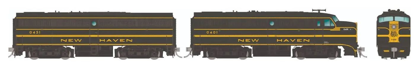 37066 NEW HAVEN FA-1 & FB-1 SET #0424 & #0455-HO