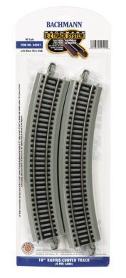 44501 EZ-TRACK 18" CURVE NICKEL SILVER-HO