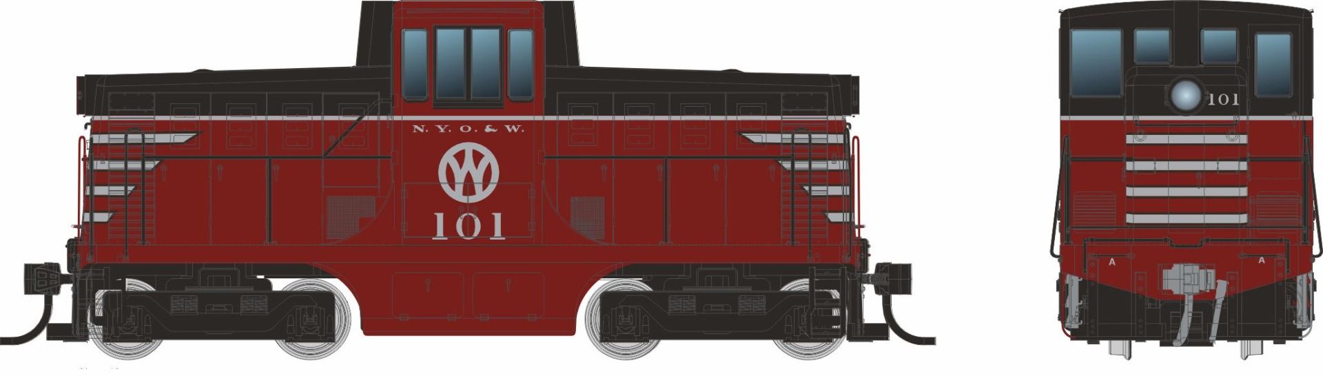 48560 NEW YORK ONTARIO & WESTERN 44-TON #104 DIESEL-HO