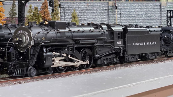BLKTMCC2RP BOSTON & ALBANY J2 HUDSON STEAM LOCOMOTIVE BLACK W/ 2-RAIL