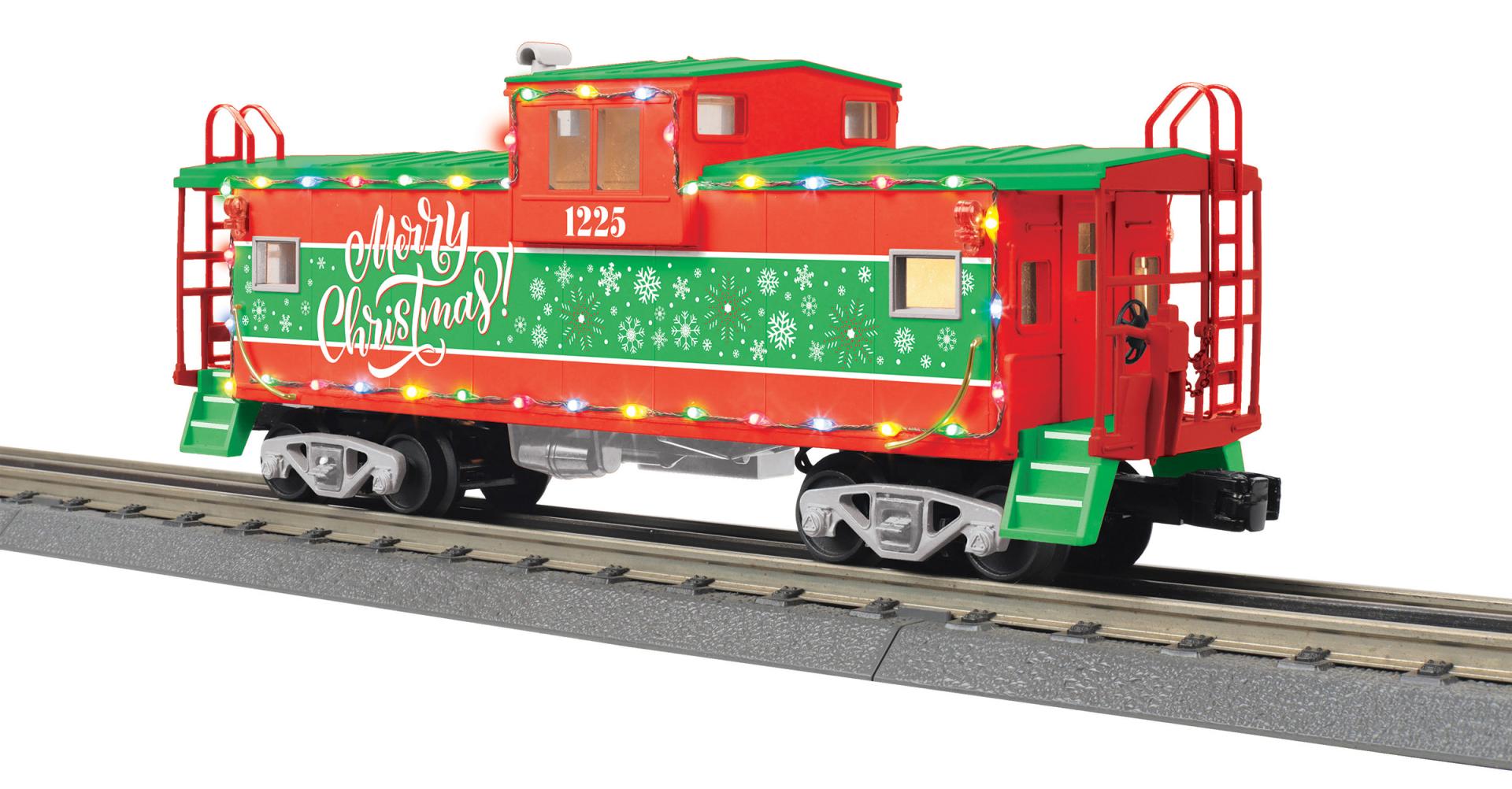 30-77438 MERRY CHRISTMAS EXTENDED VISION CABOOSE W/ CHRISTMAS LIGHTS-O