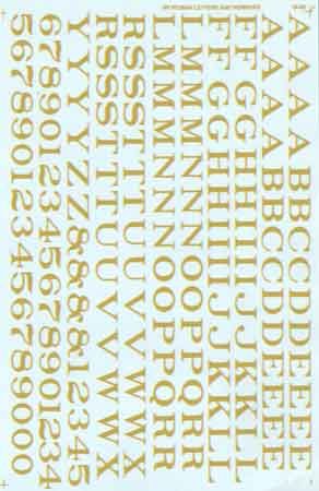 50008 RR ROMAN LETTERS/NUMBERS