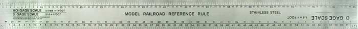 55777 MODEL RAILROAD SCALE RULE