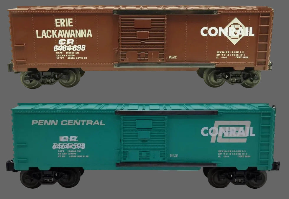 6-21756 CONRAIL OVERSTAMPED BOXCAR SET (2)-O