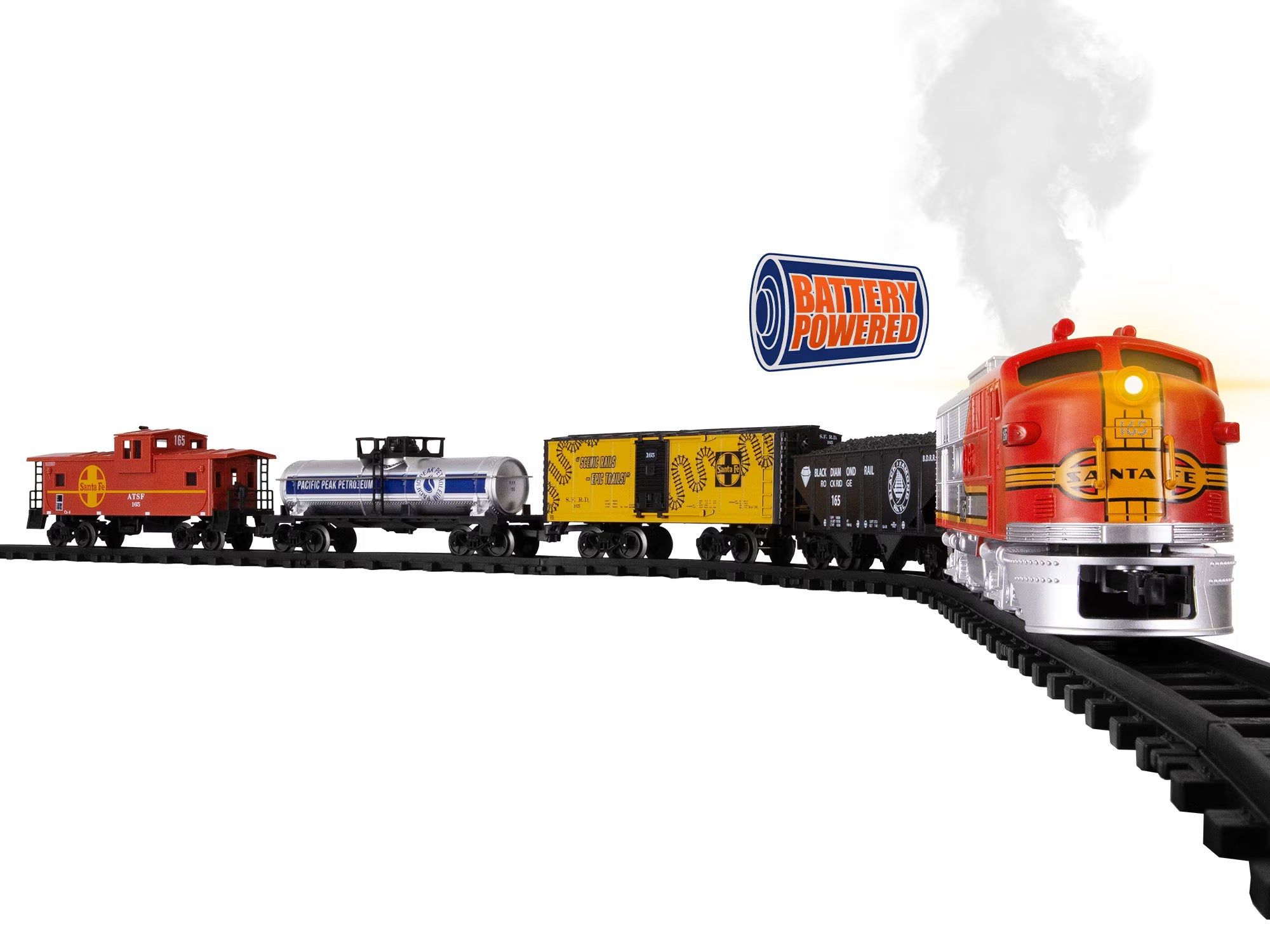 7-12130 SANTA FE FLYER FREIGHT BATTERY OPERATED O GAUGE TRAIN SET-O