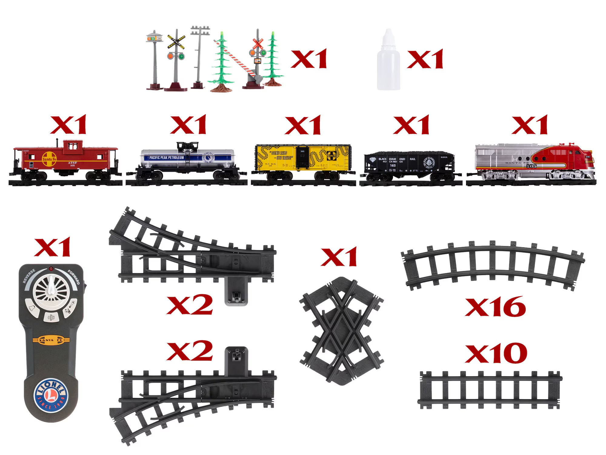 7-12130 SANTA FE FLYER FREIGHT BATTERY OPERATED O GAUGE TRAIN SET-O