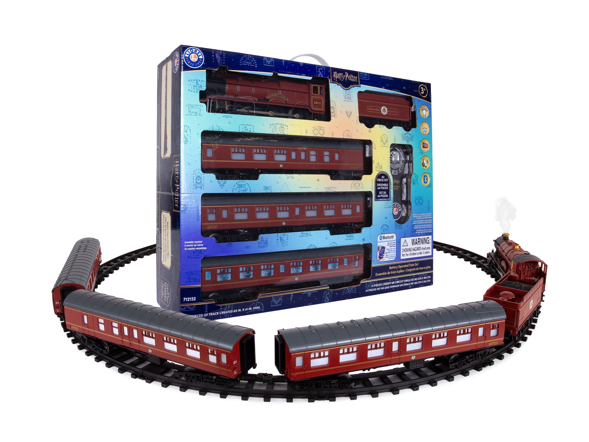 7-12132 HARRY POTTER'S HOGWARTS EXPRESS BATTERY OPERATED O GAUGE TRAIN SET-O