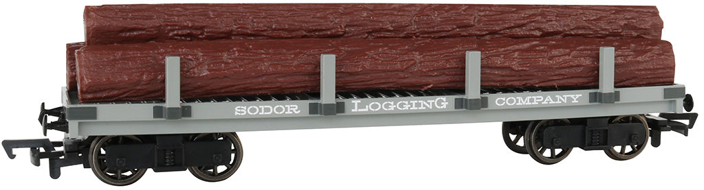 77004 THOMAS AND FRIENDS SODOR LOGGING COMPANY FLAT CAR W/ LOG LOAD-HO