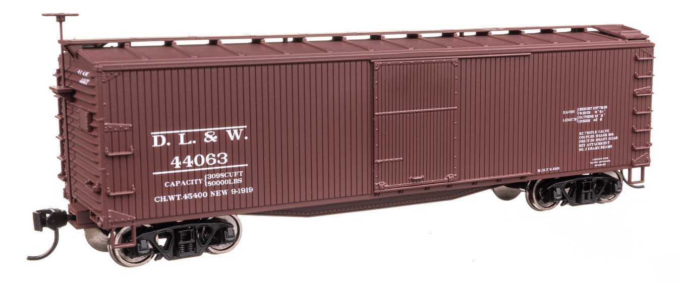 910-40176 DELAWARE LACKAWANNA & WESTERN 40' BOXCAR #44063-HO