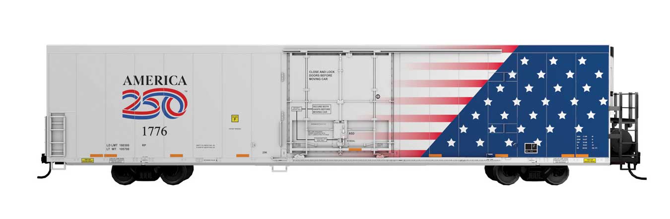 910-4179 AMERICA 250 72' REFRIGERATOR BOXCAR #1776-HO