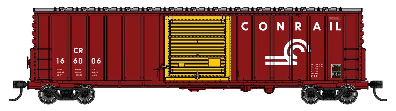 910-46037 CONRAIL 50' ACF EXTERIOR POST BOXCAR #166006-HO