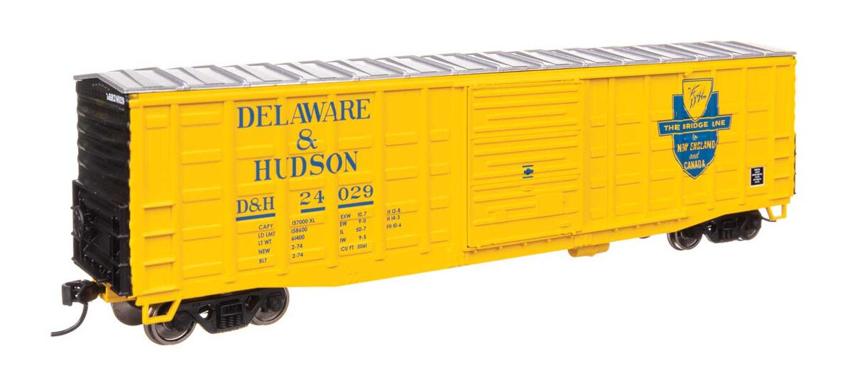 910-46707 DELAWARE & HUDSON 50' WAFFLE-SIDE BOXCAR #24029-HO