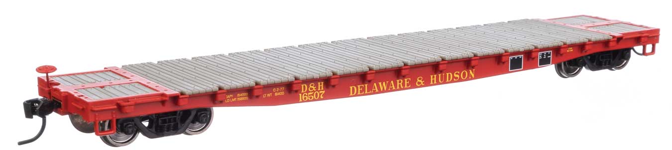 910-6611 DELAWARE & HUDSON 53' FLAT CAR #16507-HO