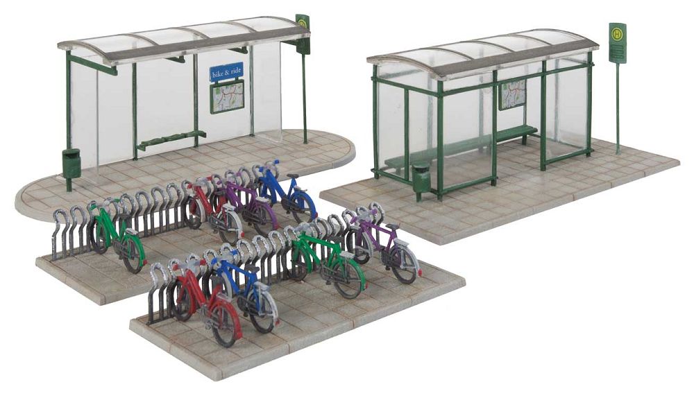 933-3552 MODERN BUS SHELTER-HO