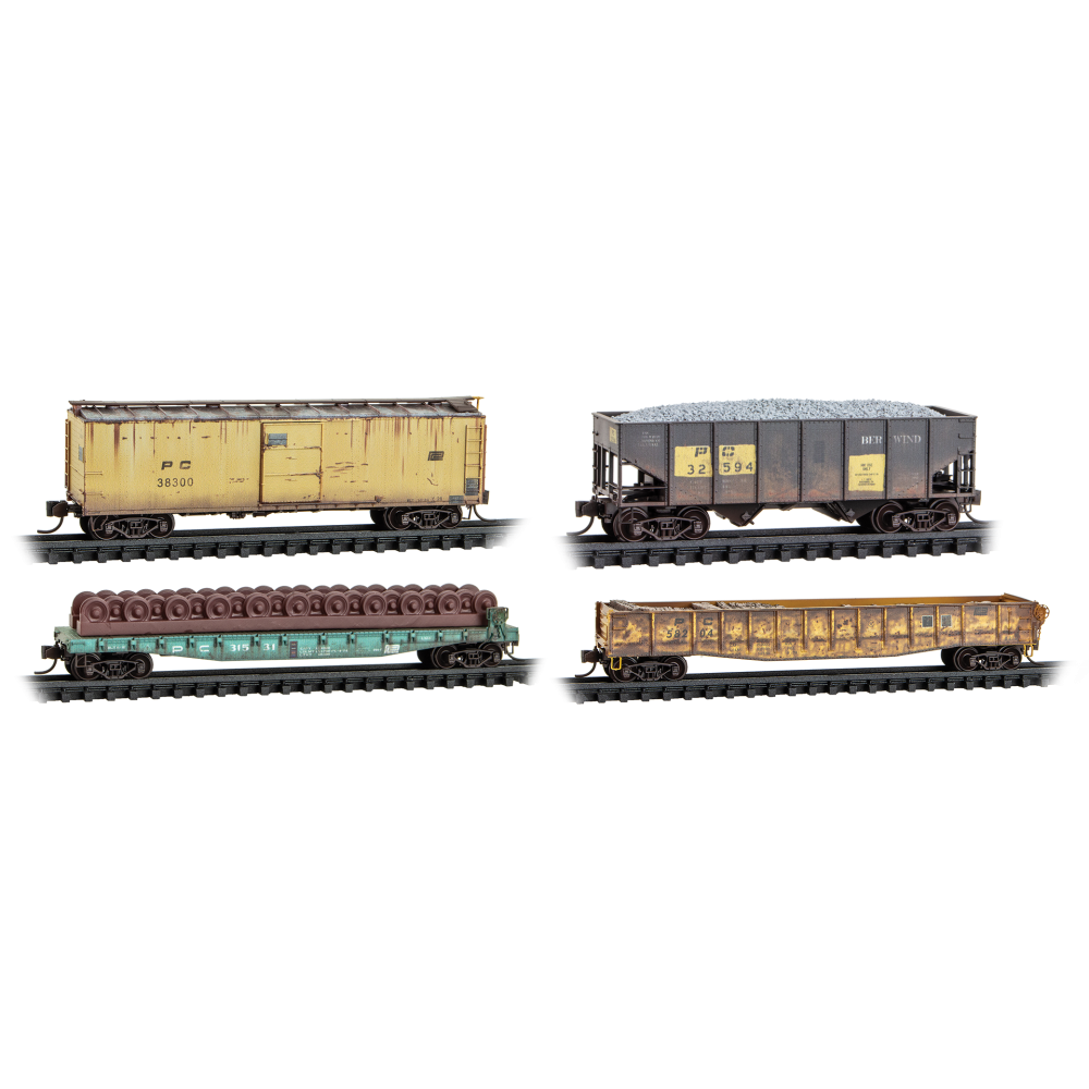 98302283 PENN CENTRAL MAINTENANCE OF WAY (MOW) 4-PACK SET-N