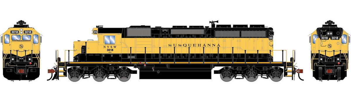 ATH-3754 NEW YORK SUSQUEHANNA & WESTERN SD40-2 #3018 DCC/SOUND-HO