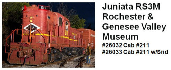 26032 JUNIATA RS3M ROCHESTER & GENESEE VALLEY MUSEUM #211-HO