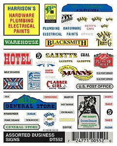DT552 ASSORTED BUSINESS SIGNS-HO