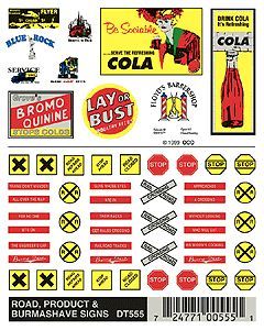 DT555 ROAD, PRODUCT & BURMA SHAVE SIGNS-HO