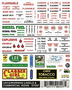 DT557 DATA/WARNING LABELS-HO