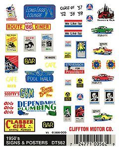 DT562 1950'S ERA SIGNS & POSTERS-HO