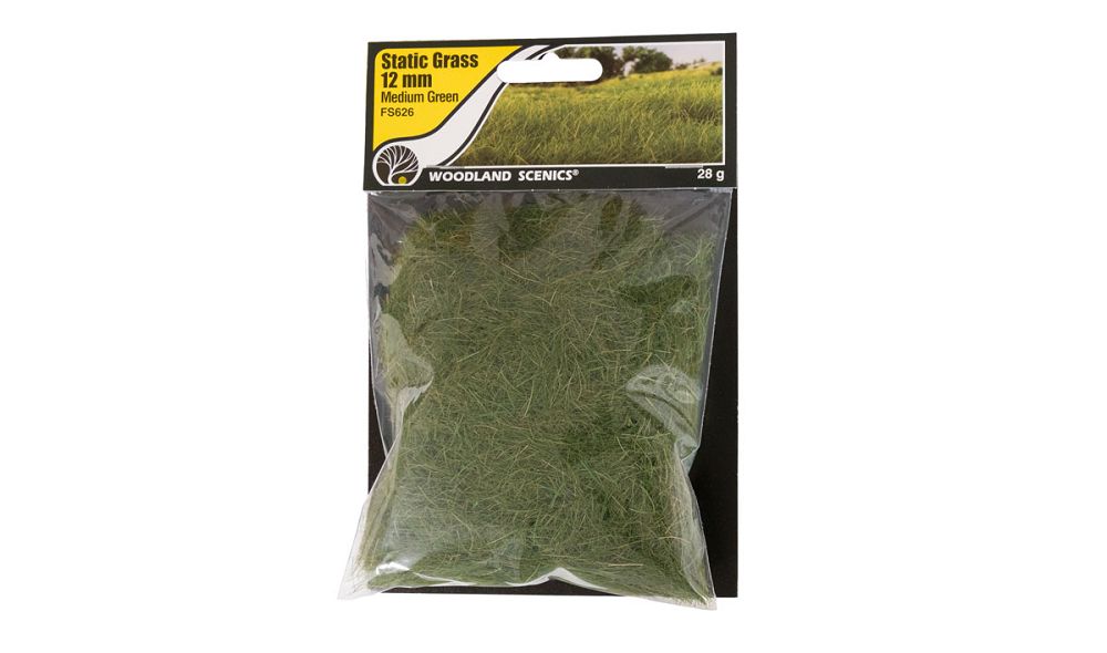 FS626 12MM MEDIUM GREEN STATIC GRASS